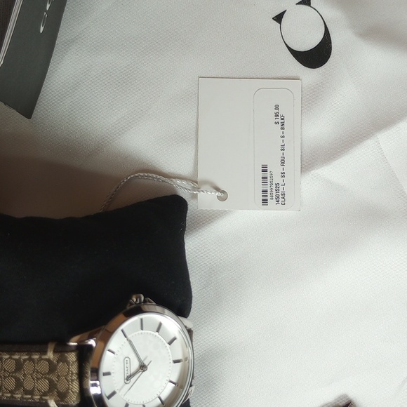 NWT Coach Watch. Brown/tan Classic C monogram band. - Picture 4 of 6